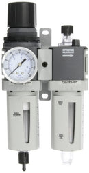 FRL 2 Puertos 1/2" Purga manual / FRL Manual Drain 1/2" ports. Parker