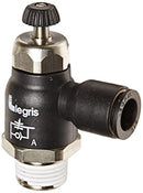 Regulador de Flujo OD 3/8 X 3/8 NPT Macho /
Flow Regulator OD 3/8 X 3/8 NPT Male. Parker