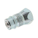 Boquilla de Conexion Rapida Hidraulica con Valvula 1/4 NPT Hembra / Valved Hydraulic Quick Connect Nipple 1/4 NPT Female. Parker