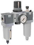 FRL 3 Puertos 1/4" Purga manual / FRL Manual Drain 1/4" ports. Parker