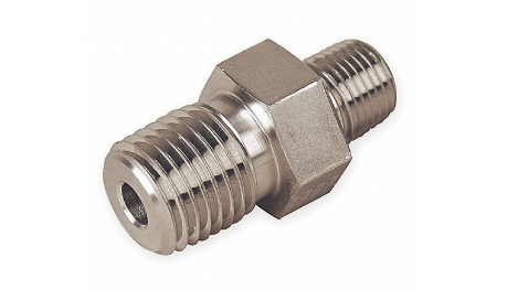 Niple hexagonal Macho  1/2 X3/8" / Male Hex Pipe Nipple 1/2 X3/8". Parker