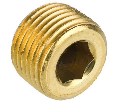 Tapon Allen 1/2" NPT Macho Laton / Allen Plug 1/2 "NPT Male Brass. Parker