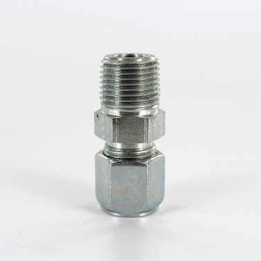 Conector Ferulok 1/2 Macho x 3/8 NPT Macho / Ferulok 1/2 Male x 3/8 NPT Male Connector. Parker